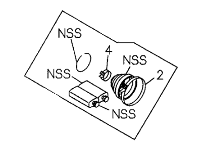 Acura 8-97117-221-0 Cv Boot Set, Front Outboard