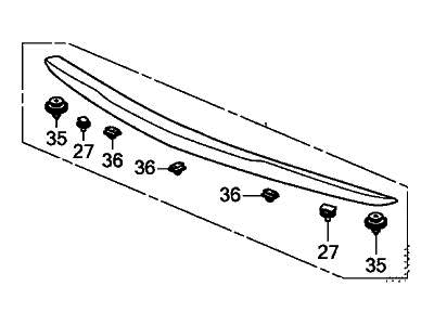 Acura 71700-TGV-A01 Spoiler Assembly, Trunk