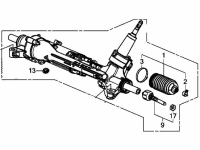 Acura 53620-TGV-A13 RACK, POWER STEERING