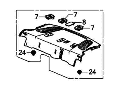 Acura 84500-TGV-A01ZA Lining, Rear (Deep Black)