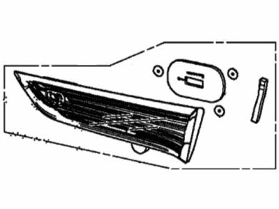 Acura 34155-TGV-A11 Light Assembly, Driver Side Lid