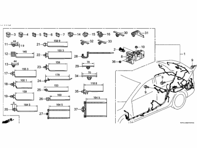 Acura 32160-TGV-A00 Wire Harness, Driver Side Si