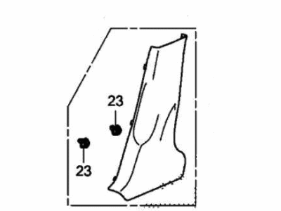 Acura 84171-TGV-A01ZA Garnish, Driver Side (Deep Black)