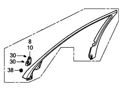 Acura 72482-TGV-A11 Garnish, Left Front