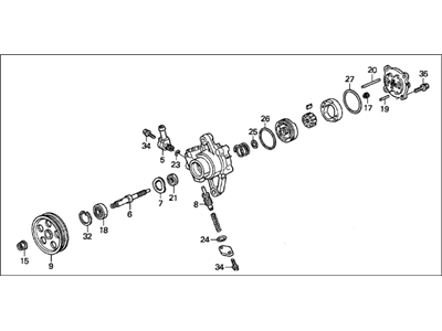 Acura 56100-PY3-030 Pump Assembly, Power Steering