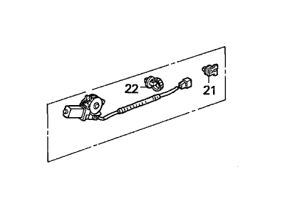 Acura 72255-SP0-A13 Motor Assembly, Left Front Door Powerwindow