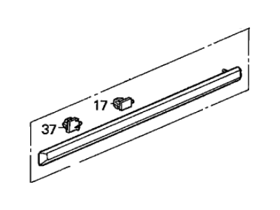 Acura 75302-SP0-901ZM Protector, Right Front Door (Granada Black Pearl)