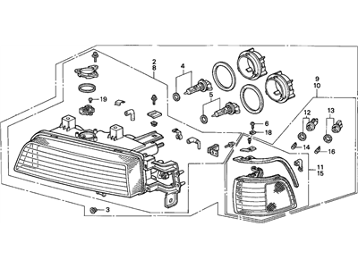 Acura 33150-SP0-A04 Left Headlight Assembly