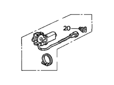 Acura 72755-SP0-014 Motor Assembly, Left Rear Door Powerwindow