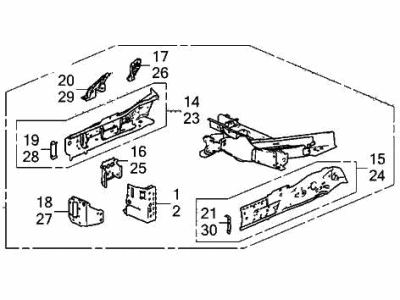 Acura 60810-TYA-305ZZ Frame Complete Right, Front Side