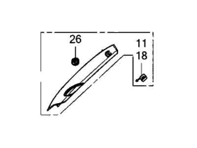 Acura 84159-TYA-A01ZA Garnish Complete L (Alluring Ecru)