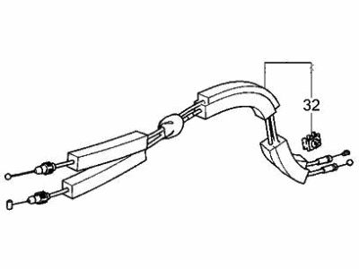 Acura 72634-TYA-A01 Cable Assembly, Rear