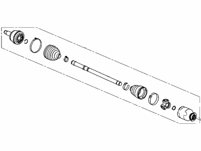 Acura 44305-TYA-A02 Shaft Assembly, R Drive