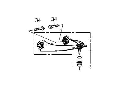 Acura 51520-TYA-A01 Upper Arm Complete, Front