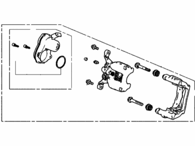 Acura 43018-TYA-A00 Rear Caliper Sub-Assembly