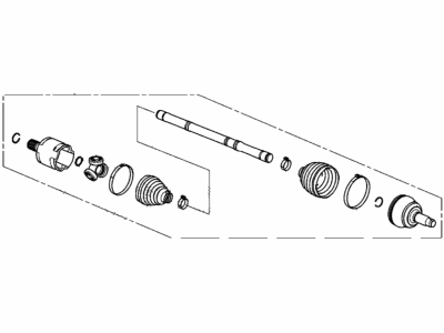 Acura 44306-TYA-A02 Shaft Assembly, L Drive