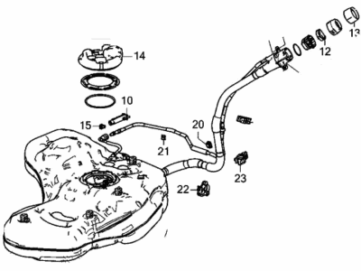 Acura 17044-TYA-A05 Set, Fuel Tank Complete