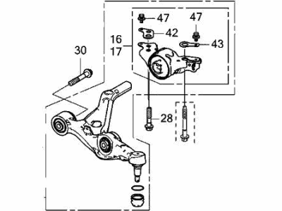 Acura 51350-TYA-A04 Arm Complete, Front Right