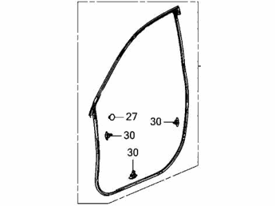 Acura 72310-TYA-A01 Weatherstrip, Front Right Door