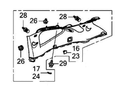 Acura 84135-TYA-A21ZA Base Passenger Side (Alluring Ecru)