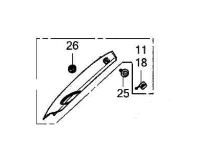 Acura 84109-TYA-A01ZA Garnish Complete R (Alluring Ecru)