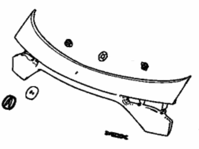Acura 74890-TYA-A01ZC Garnish, Rear (Extreme Crimson Pearl)