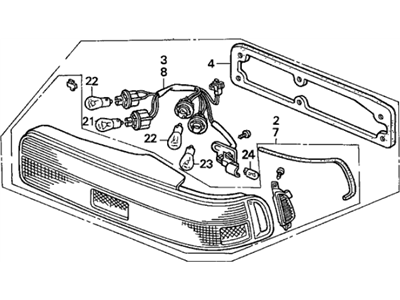 Acura 33550-SK7-A02 Taillight Assembly, Driver Side