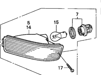 Acura 33350-SK7-A06 Light Assembly, Left Front Turn Signal