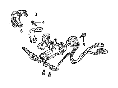 Acura 35100-SK7-A02 Lock Assembly, Steering