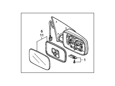 Acura 76200-SK7-A11 Mirror Assembly, Passenger Side Door