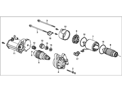 Acura 06312-PR4-A01RM Starter Motor Assembly (Reman)