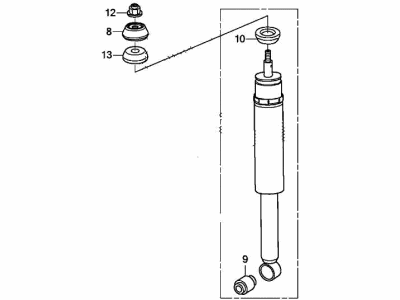 Acura 52610-T3R-A01 Shock Absorber Assembly, Rear