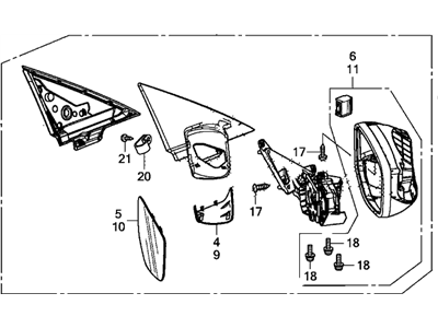 Acura 76258-TV9-A31 Set Driver Side