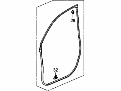 Acura 72310-TZ5-A01 Weatherstrip, Right Front