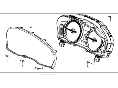 Acura 78100-TZ5-A61 Meter Assembly, Combination (Rewritable)