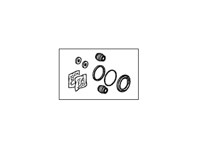 Acura 01473-TZ5-A00 Caliper Set, Rear