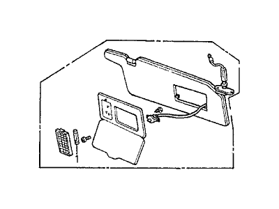 Acura 83230-SD4-Y11ZA Sunvisor Assembly, Passenger Side (Lofty Gray)