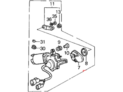 Acura 76505-SD4-672 Motor, Front Wiper