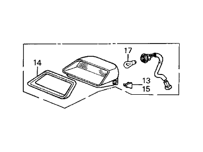 Acura 34270-SD4-A05ZB Light Assembly, High Mount Stop (Palmy Gray)