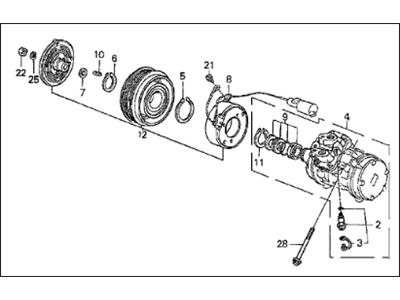 Acura 38800-PH7-003 Compressor Assembly (Denso)