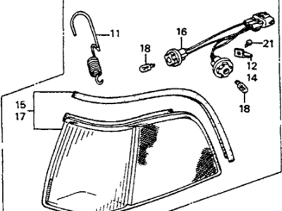 Acura 33650-SD4-A03 Light Assembly, Left Front Position