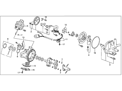 Acura 30105-PH7-902 Distributor Assembly (Tec)