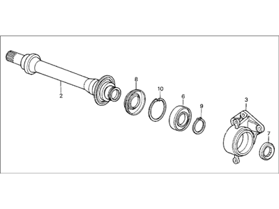 Acura 44500-SD4-030 Shaft Assembly, Half