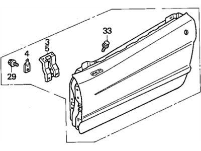Acura 72361-SL0-000 Seal, Left Front Door Hole (Driver Side)