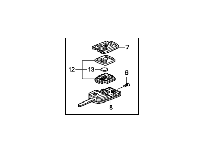 Acura 35113-TL4-A00 Key, Immobilizer & Transmitter (Driver 1) (Blank)