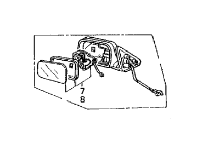 Acura 76250-SG0-A23 Mirror Assembly, Driver Side Remote