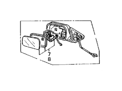 Acura 76250-SG0-C22ZA Mirror Assembly, Driver Side Door (Sirius White Pearl)