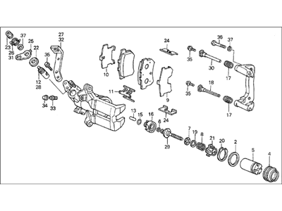 Acura 43210-SG0-033 Caliper Assembly, Right Rear (Nissin)