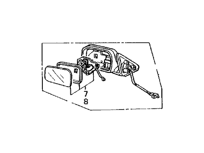 Acura 76200-SG0-C22ZA Mirror Assembly, Passenger Side Door (Sirius White Pearl)