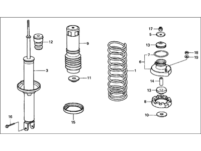 Acura 52620-SG0-004 Shock Absorber Assembly, Left Rear (Showa)